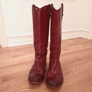 Frye Melissa Cognac Knee High Boots Size 8.5B